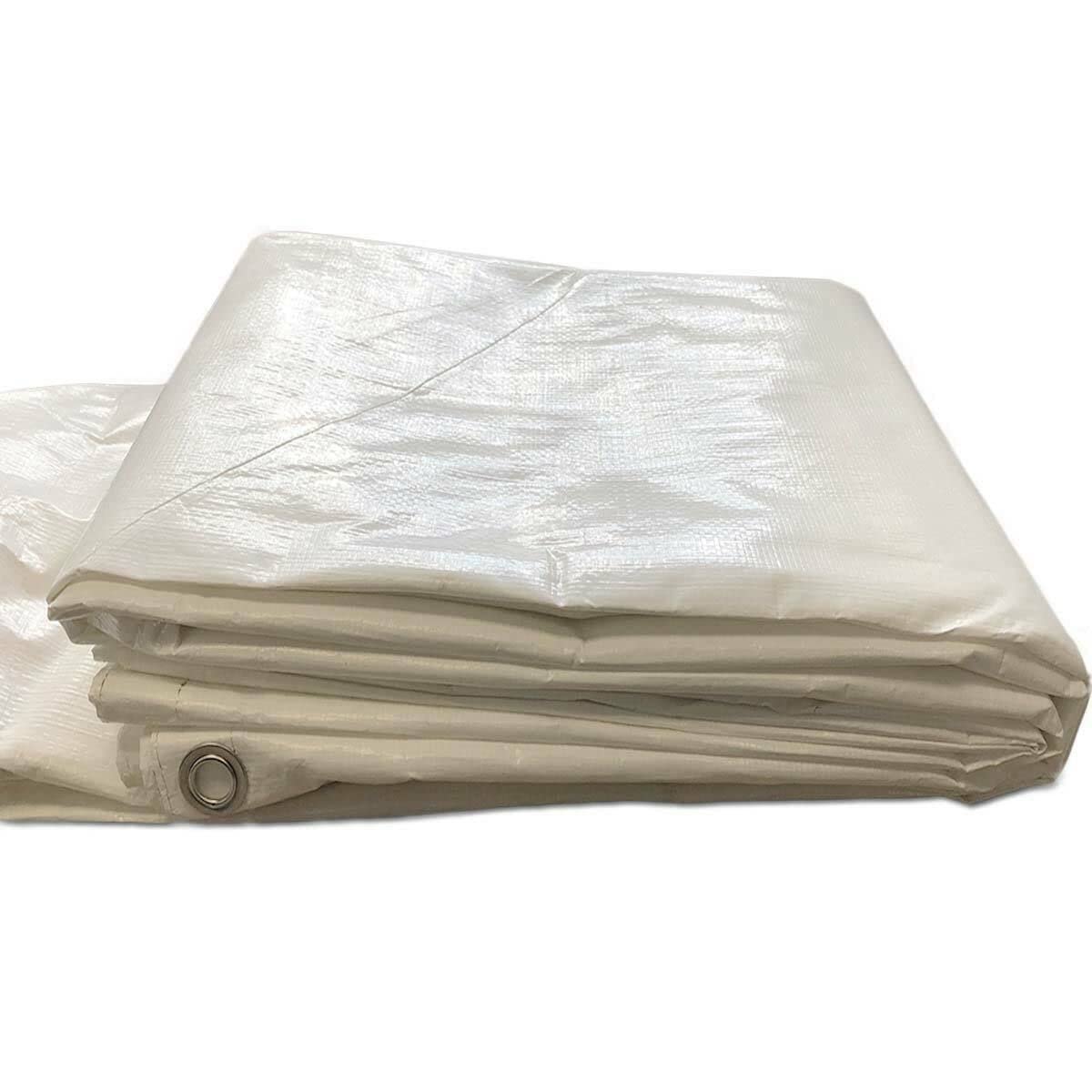 8' x 30' White Heavy Duty Polyethylene Tent Sidewall for Party & Canopy Tents - Waterproof, Durable Shelter for Outdoor Events, Weddings & Camping