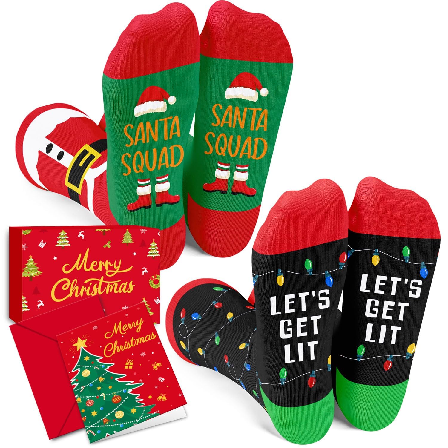 HappyPop Christmas Stocking Socks for Women & Men - Cozy Holiday Gifts for Teens, Kids & Secret Santa Exchanges - Perfect for Stocking Stuffers, Office Parties & Family Gatherings