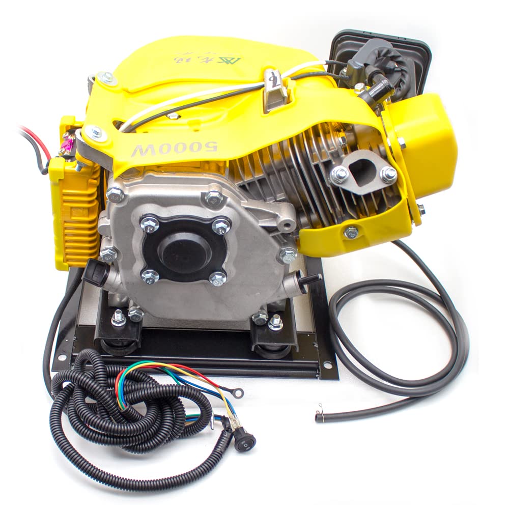 5KW Electric Vehicle Range Extender Generator - 60V Gasoline Powered with Electric Start & Auto Frequency Conversion for E-Trikes (Split Tank Design) - Perfect for Camping, RV Trips & Emergency Power Backup