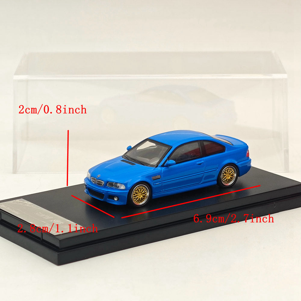 1:64 Scale BMW E46 M3 Blue Diecast Model Car - High Rev Series Collectible Toy for Adults | Perfect for Display, Car Enthusiast Gifts & Diecast Collections
