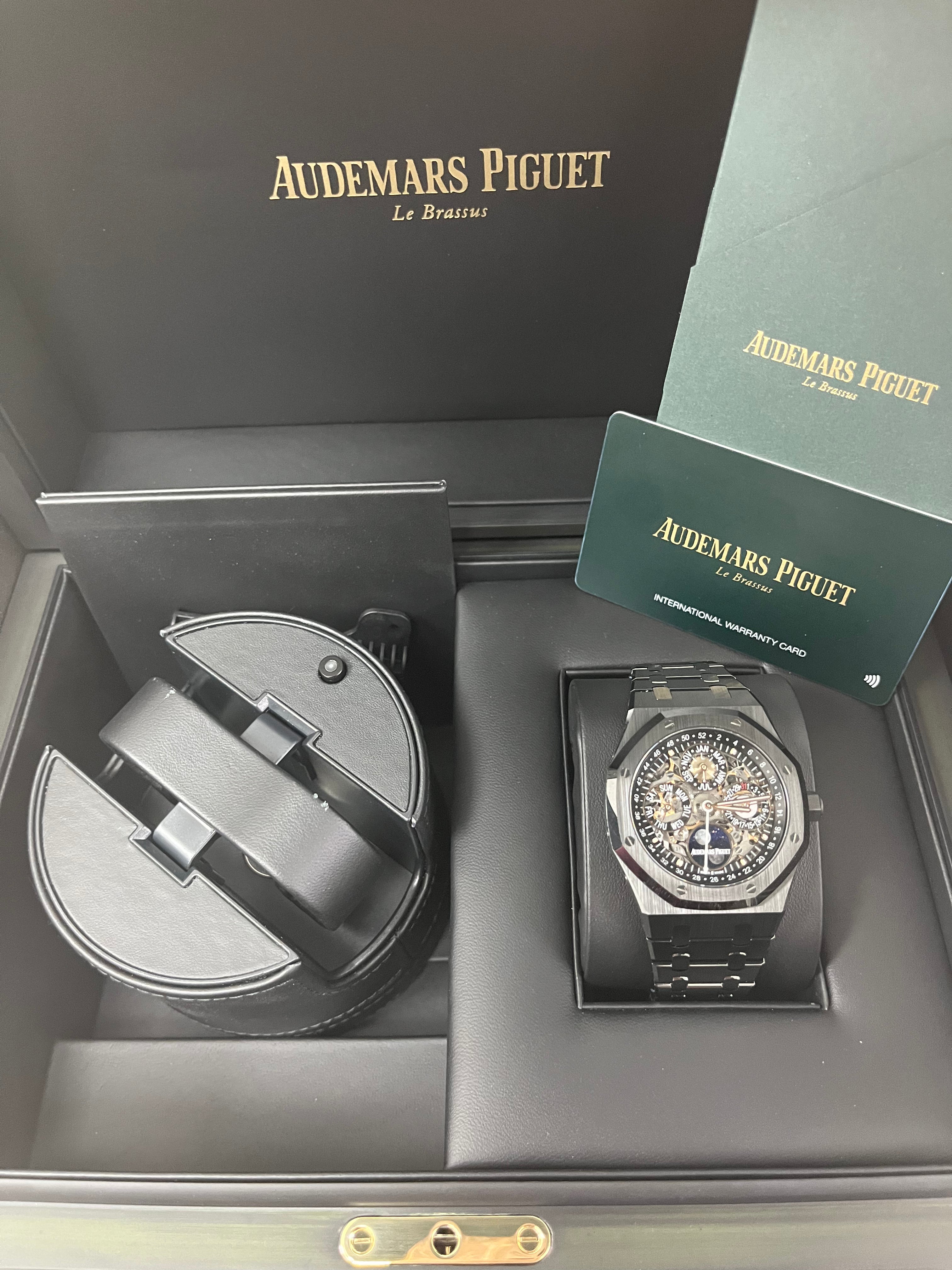 Audemars Piguet Royal Oak Perpetual Calendar Openworked Skeleton Watch Ref# 26585CE.OO.1225CE.01 - Luxury Swiss Automatic Men's Timepiece for Business, Gala & Collector's Showcase