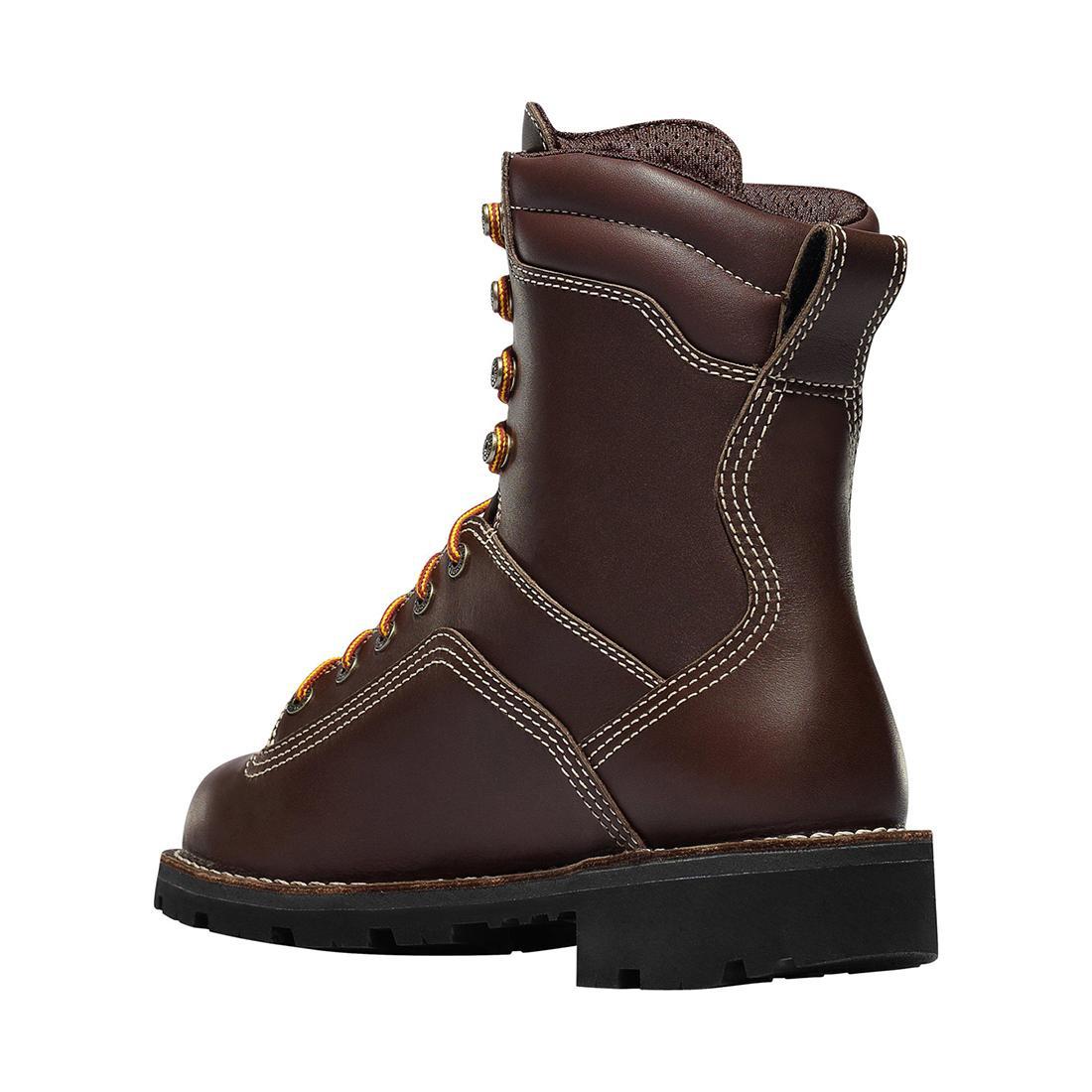 Quarry USA 8-Inch Alloy Toe Work Boots for Men - Brown Safety Shoes for Construction, Warehouse & Industrial Work