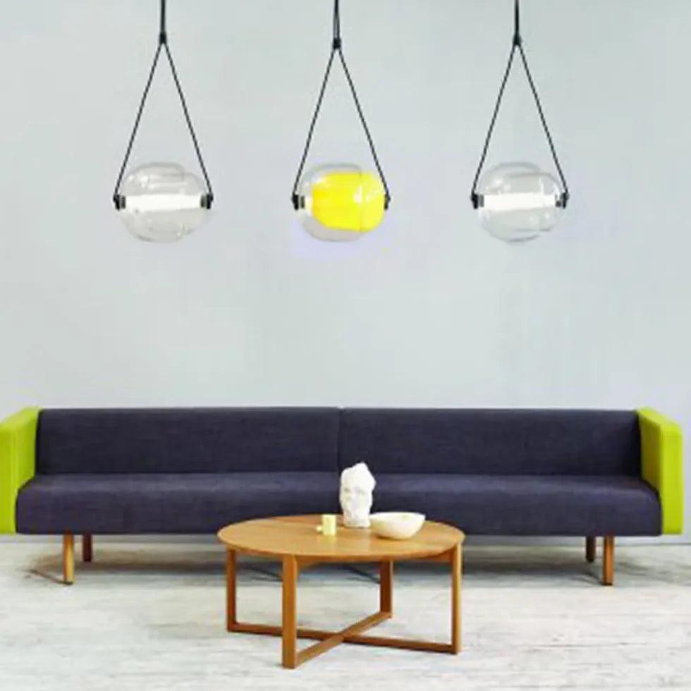 Modern Spherical Transparent Glass Pendant Light - Elegant Ceiling Lighting for Living Room, Bedroom, Dining Room & Kitchen Decor