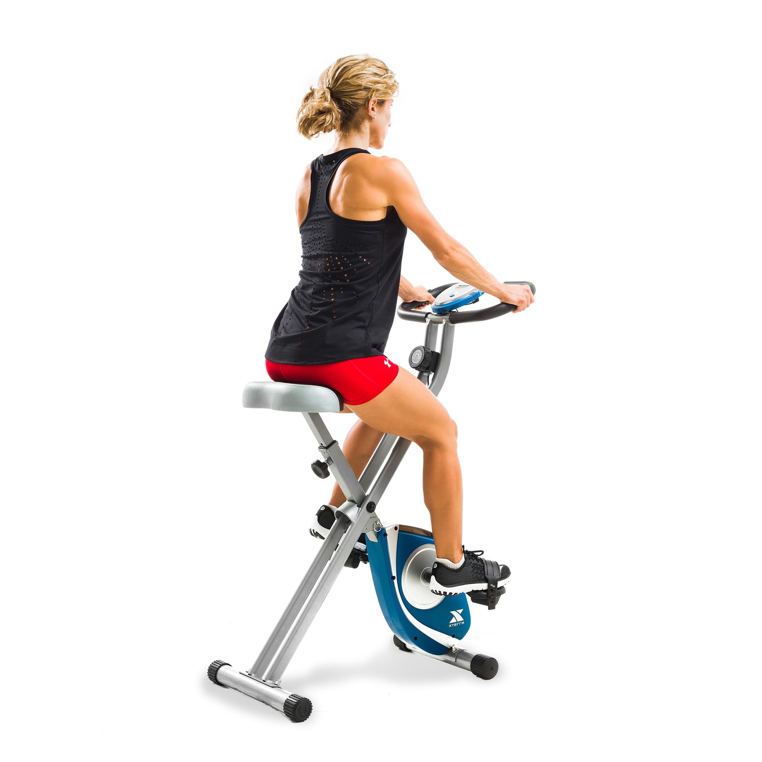 XTERRA Fitness Folding Exercise Bike for Home Workouts - 225 LB Weight Capacity - Compact Cardio Machine for Small Spaces & Apartment Gym