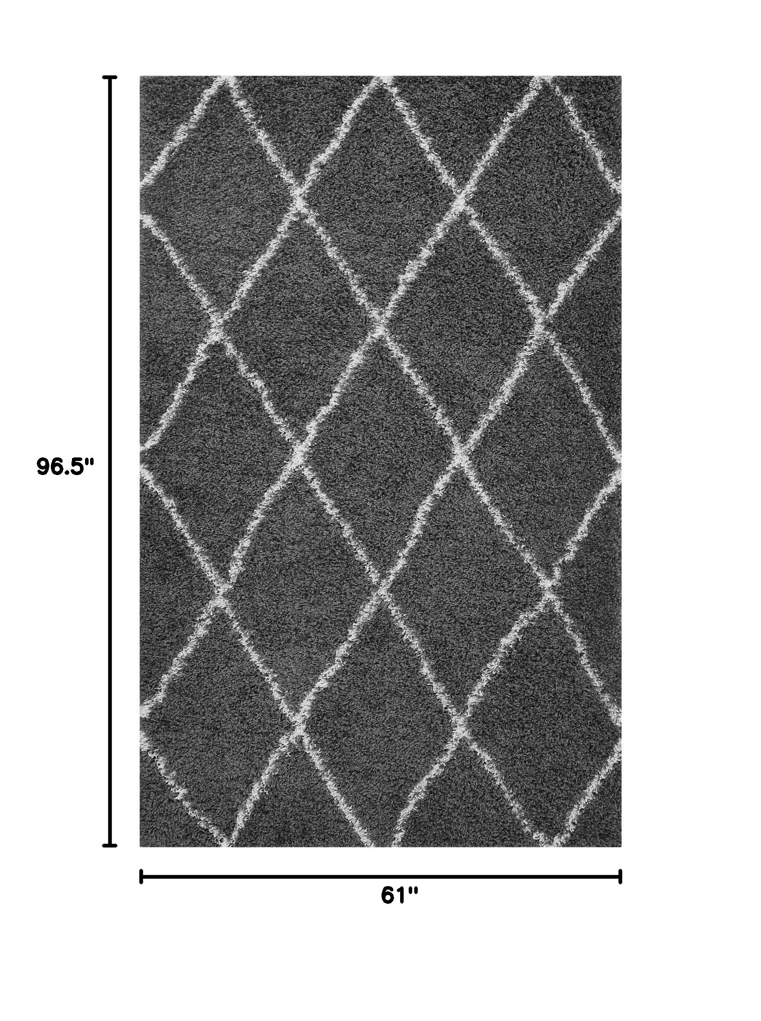 Modern Contemporary Living Room Area Rug - Soft Fabric Carpet Runner in Multi Dark Grey - Perfect for Lounge, Bedroom & Home Decor
