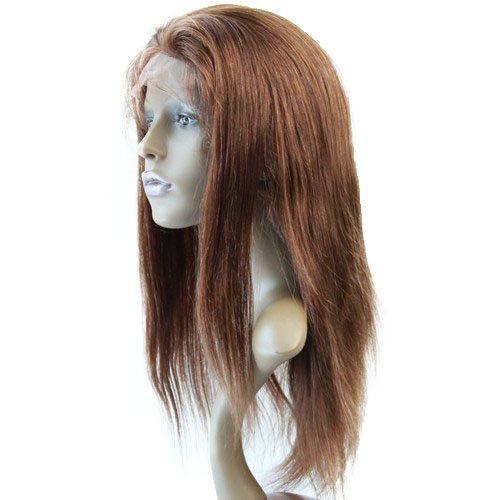 100% Human Hair Front Lace Wig - European Virgin Remy Hair, Natural Straight #4 Color | Perfect for Daily Wear, Cosplay & Special Occasions