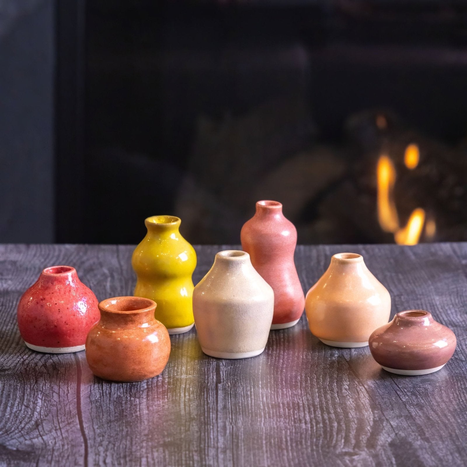 Miniature Tiny Stoneware Bud Vase - Small Ceramic Pot #574 for Succulents, Herbs & Floral Arrangements | Perfect for Home Decor, Wedding Centerpieces & DIY Crafts