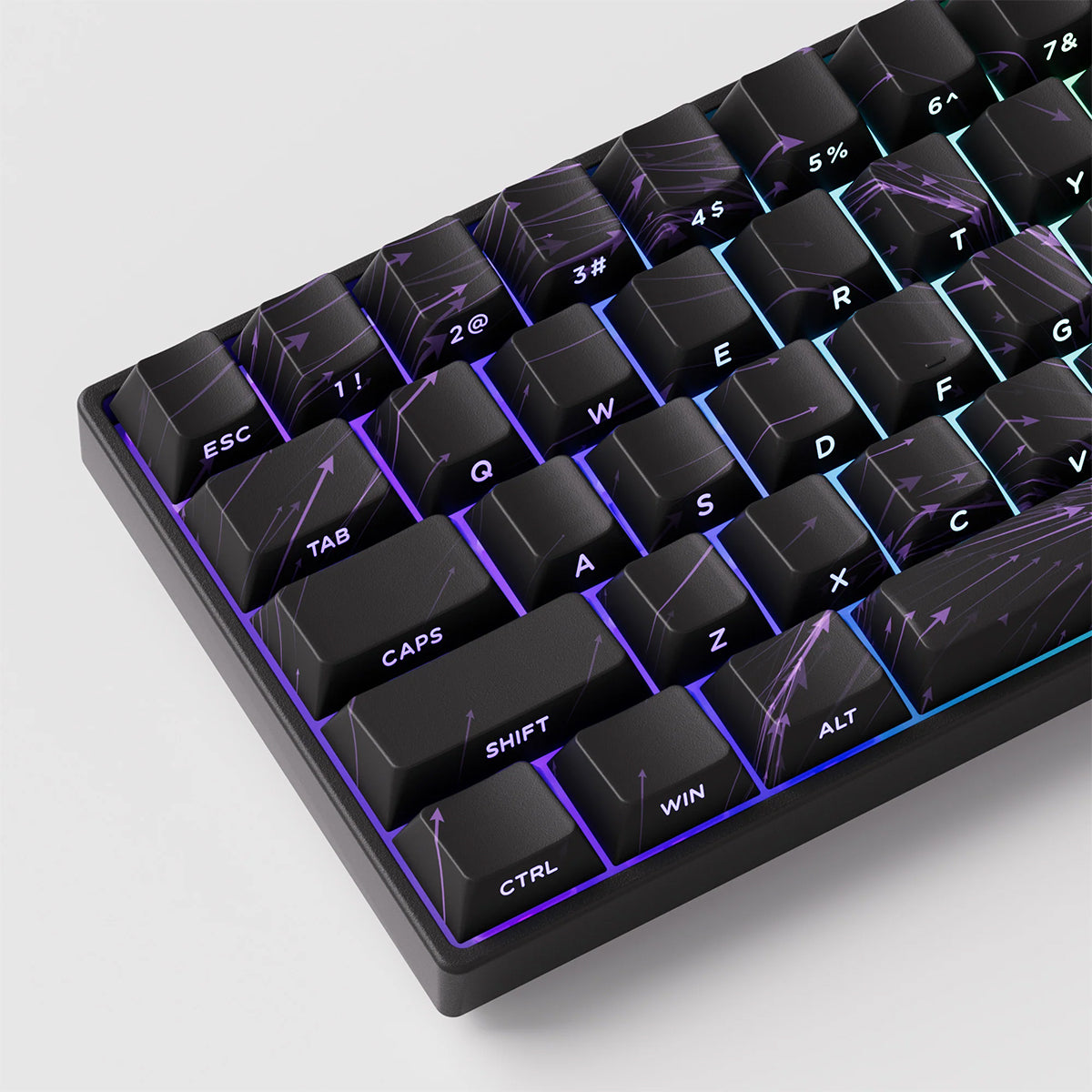 Akko Monsgeek Fun60 Max 60% Wireless Mechanical Keyboard - Hall Effect Magnetic Switch, Black Nebula Glare - Compact Gaming Keyboard for PC, Mac, Office & Esports