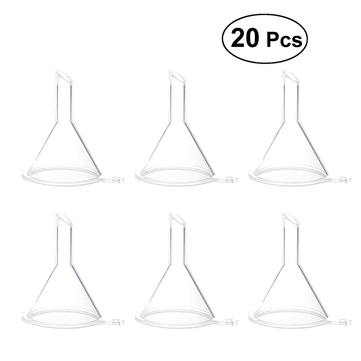20 Pcs Mini Funnel Set - Small Plastic Funnels for Perfume, Essential Oils, Liquids - Perfect for Refilling Bottles, DIY Crafts & Kitchen Use