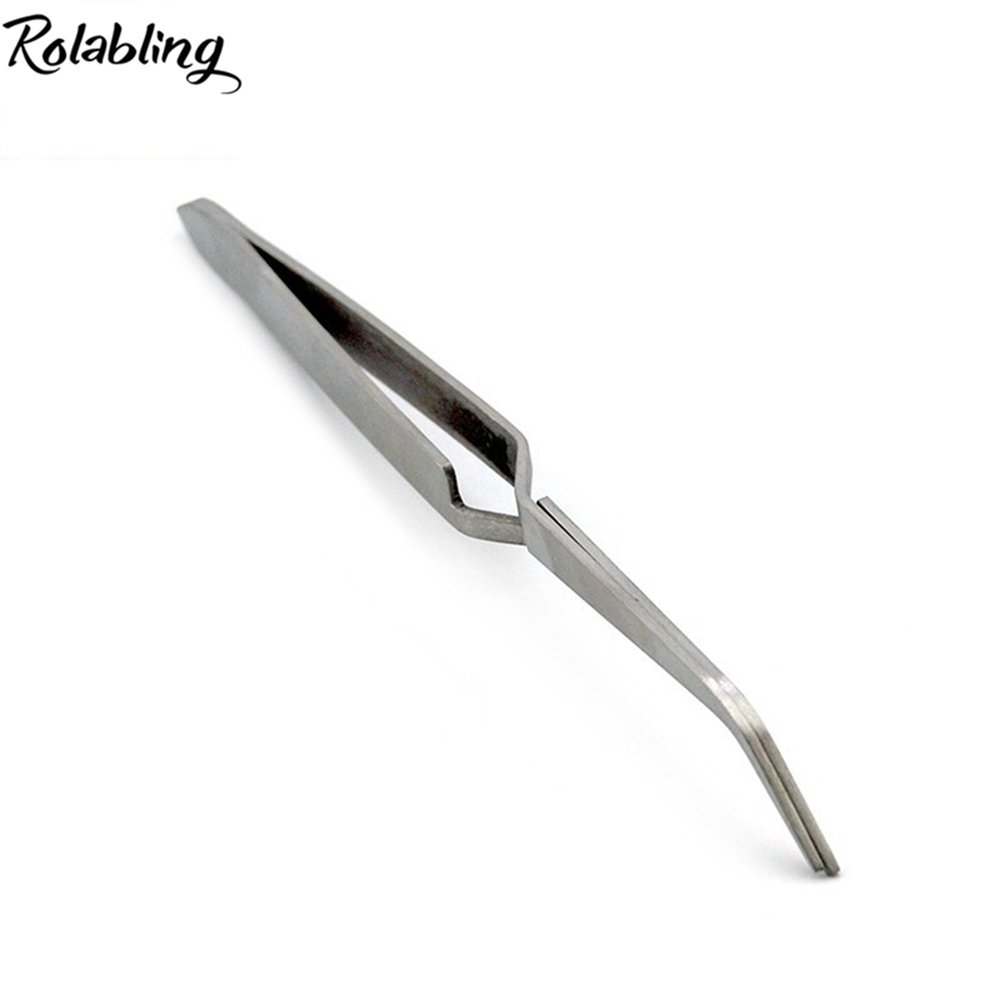 Premium Stainless Steel Nail Art Tweezers - Professional Manicure Rhinestone Picking & Trimming Tools (Size 1) | Perfect for DIY Nail Designs, Salon Use & Home Grooming Kits