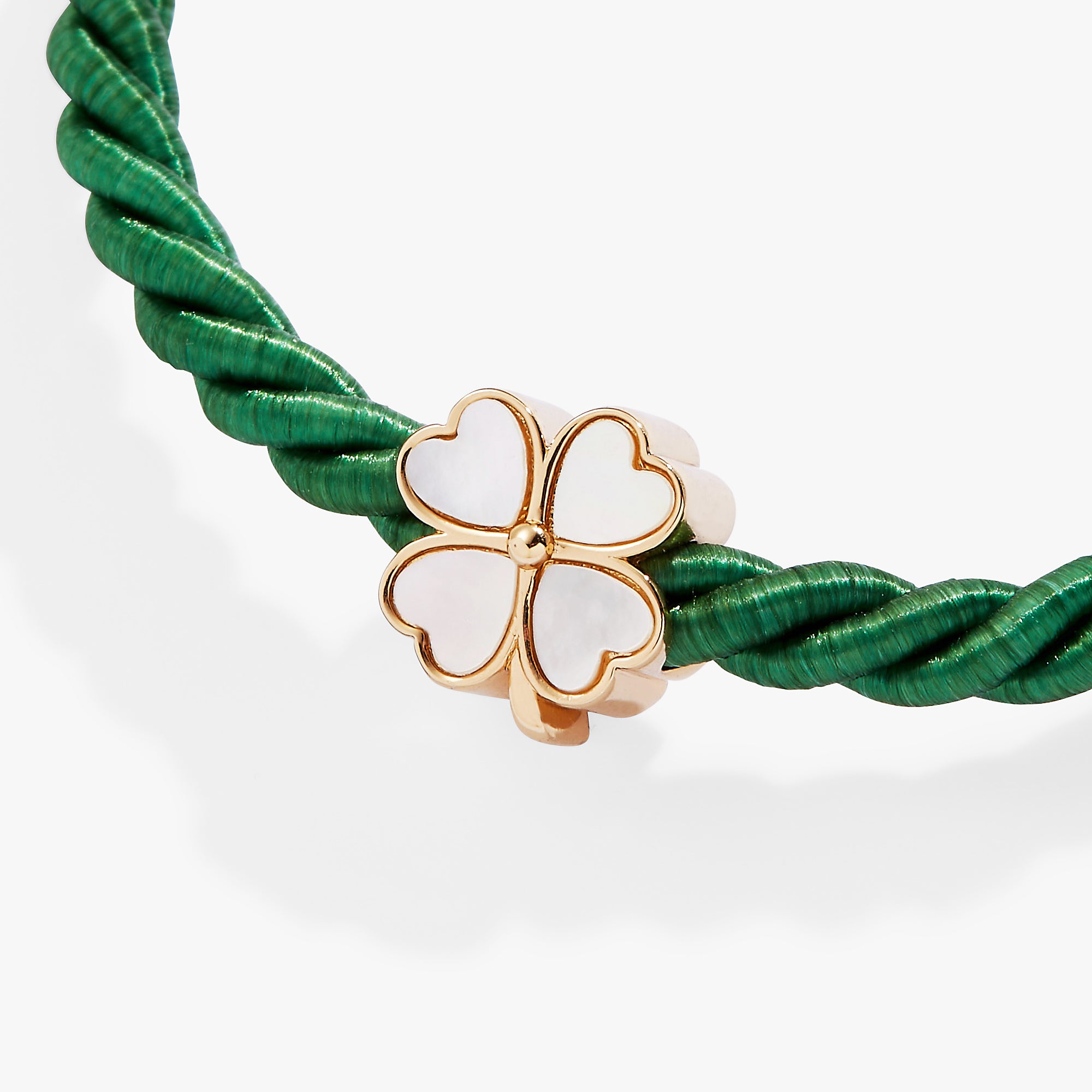 Lucky Four Leaf Clover Charm Cord Bracelet for Women - Perfect for St. Patrick's Day, Gifts & Everyday Wear