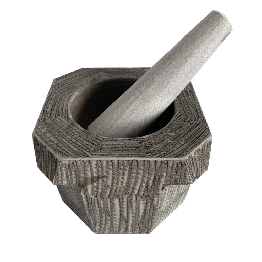 StonePlus Natural Handcrafted Bluestone Mortar and Pestle Set for Grinding Garlic, Pepper, Spices & Herbs (6.69x5.91 Inch) - Perfect for Kitchen, Cooking, Ayurveda & Home Apothecary Use