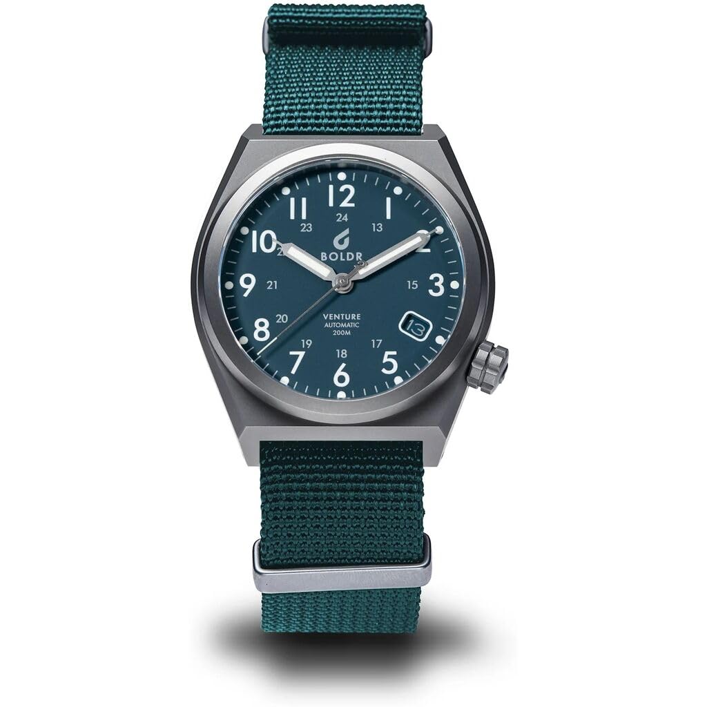 BOLDR Venture Automatic Men's Watch - Durable Stainless Steel, Water Resistant, for Outdoor Adventure & Business Casual Wear