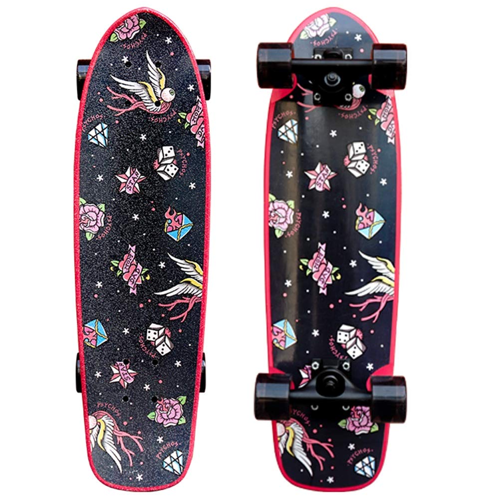 **AWDXFD Skateboard for Beginners - Lightweight & Portable ABEC-7 Bearing Skateboard with Multi-Color Design for Boys & Girls | Perfect for Commuting, Tricks & Outdoor Fun (Color: C)**