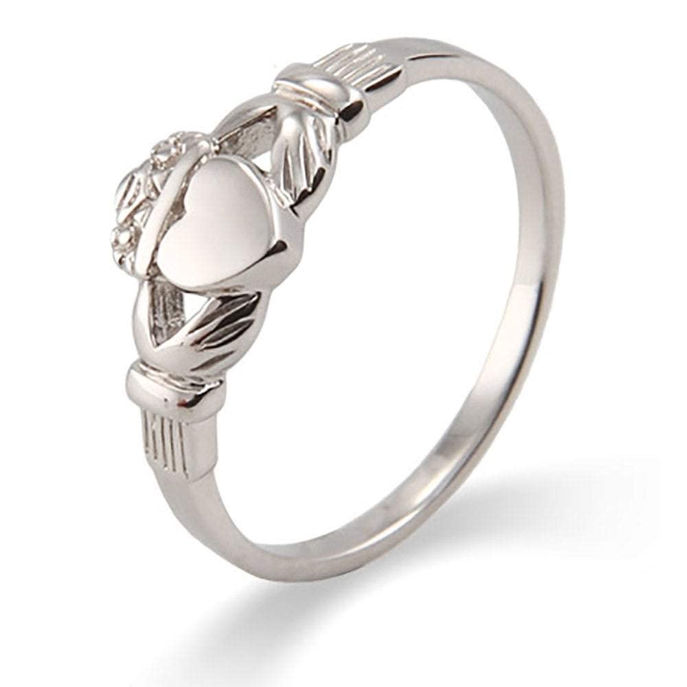 Authentic Sterling Silver Irish Claddagh Ring for Women - Romantic Promise Ring for Girlfriend, Meaningful Gift for Mom - Perfect for Anniversaries, Valentine's Day & Mother's Day