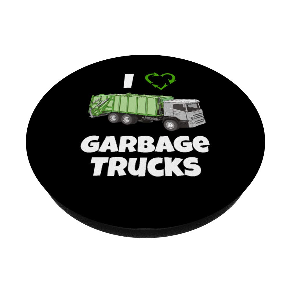 I Love Garbage Trucks Future Garbage Man PopSockets PopGrip - Swappable Phone Grip for iPhone, Samsung & Tablets - Perfect for Trash Truck Fans & Kids Play
