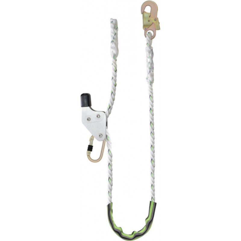 Kratos Adjustable Work Positioning Lanyard with Secure Grip - Perfect for Construction, Roofing & Safety Harness Use