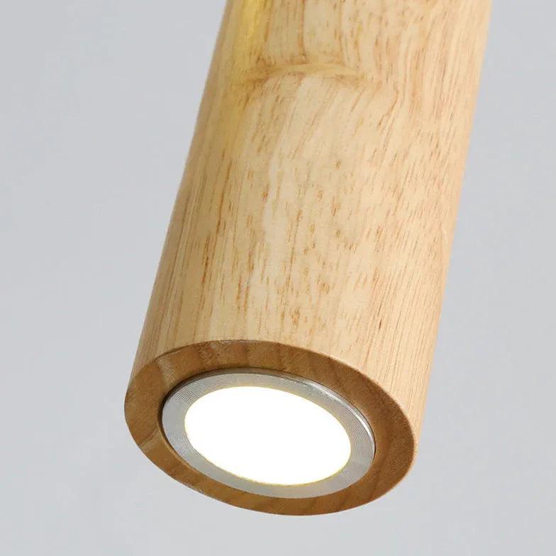 Modern Wooden Pendant Light - Suspended Downlighting for Kitchen Island, Dining Room & Bar Counter | Energy Efficient LED Fixture | Rustic Farmhouse & Industrial Style Ceiling Lighting
