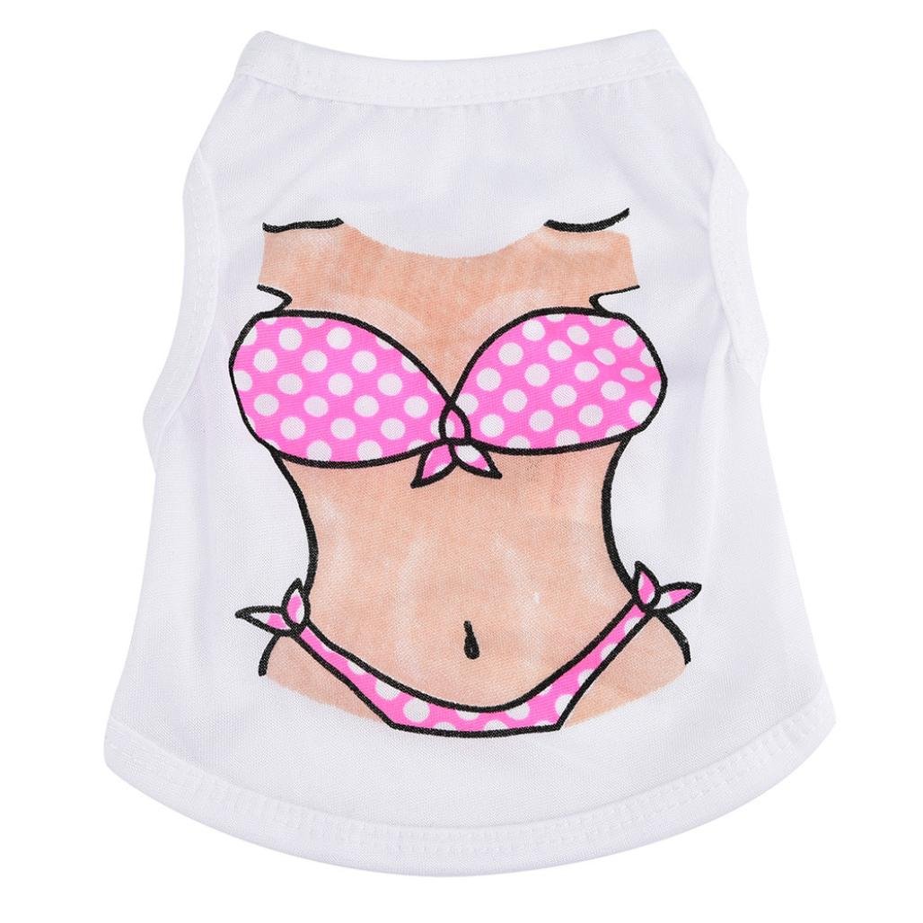 Suppion Pet Puppy Small Dog Cat Bikini Print Vest Apparel - Cute Summer Outfit for Dogs & Cats, Perfect for Beach, Pool, and Outdoor Play