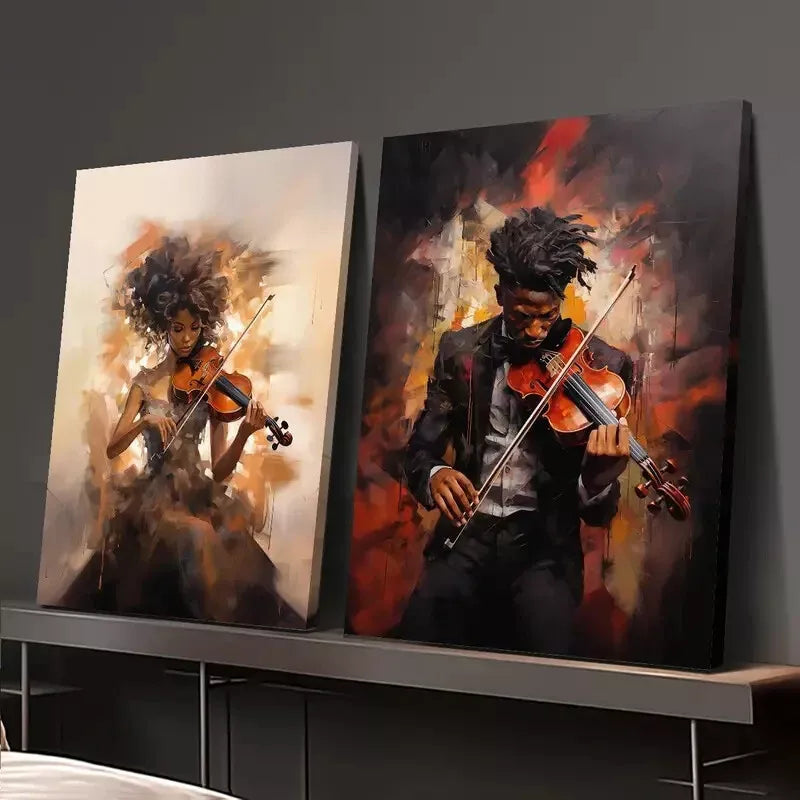 2-Piece Victorian Style Black Culture Canvas Wall Art Set - 50x75cm High-Quality Framed Print, 100% Australian Made, Ready to Hang - Perfect for Living Room, Bedroom & Office Decor