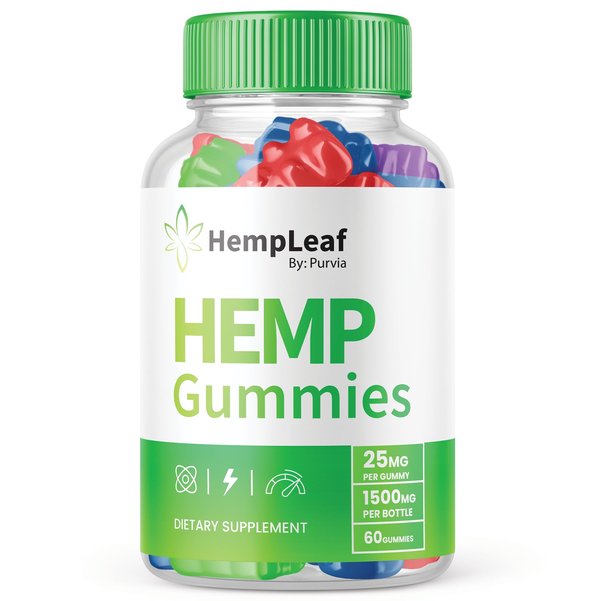 Premium Hemp Leaf Gummies with Hemp Extract - Fast-Acting, Maximum Strength Formula for Stress Relief & Relaxation - 60 Count - Perfect for Daily Wellness & Zen Moments