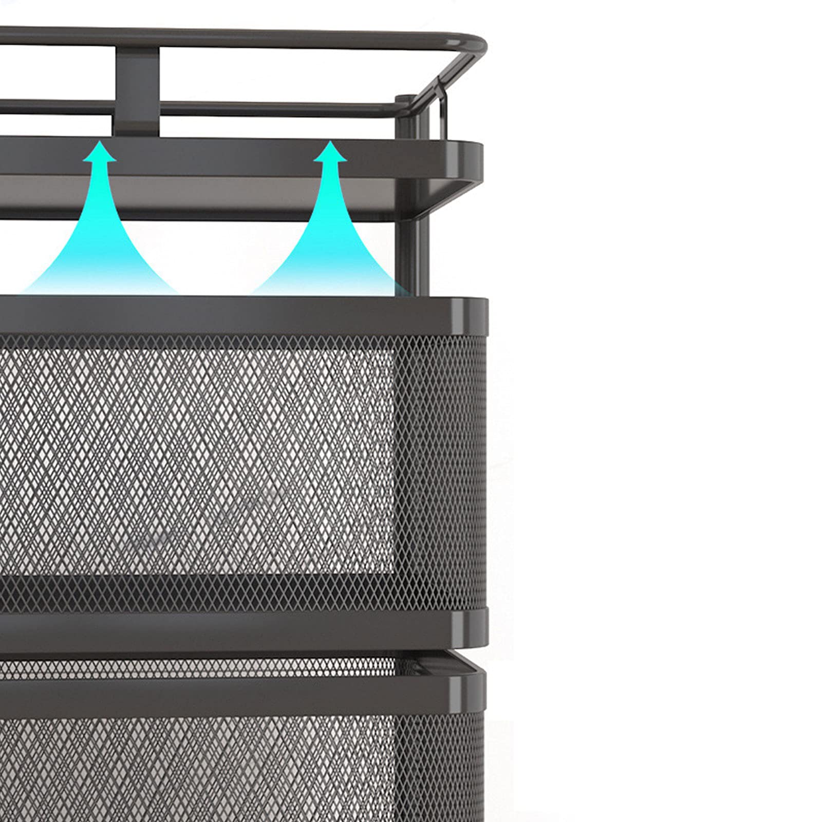 Gdrasuya10 360° Rotating Kitchen Storage Shelf - 3-Tier Square Spice Rack for Fruits, Vegetables & Pantry Organization - Space Saving Countertop Organizer for Kitchen, Bathroom & Living Room - Perfect for Small Apartments & Cluttered Countertops