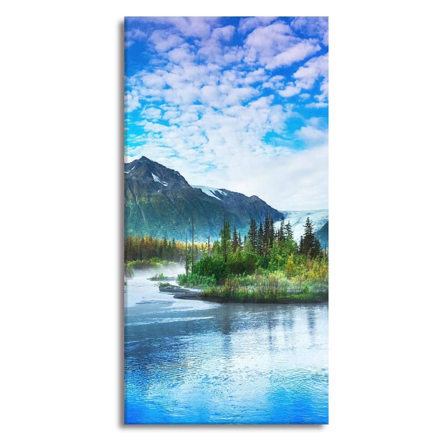 Large Canvas Wall Art - Exit Glacier Modern Canvas Print for Living Room, Bedroom & Office Decor - Ready to Hang 20x40
