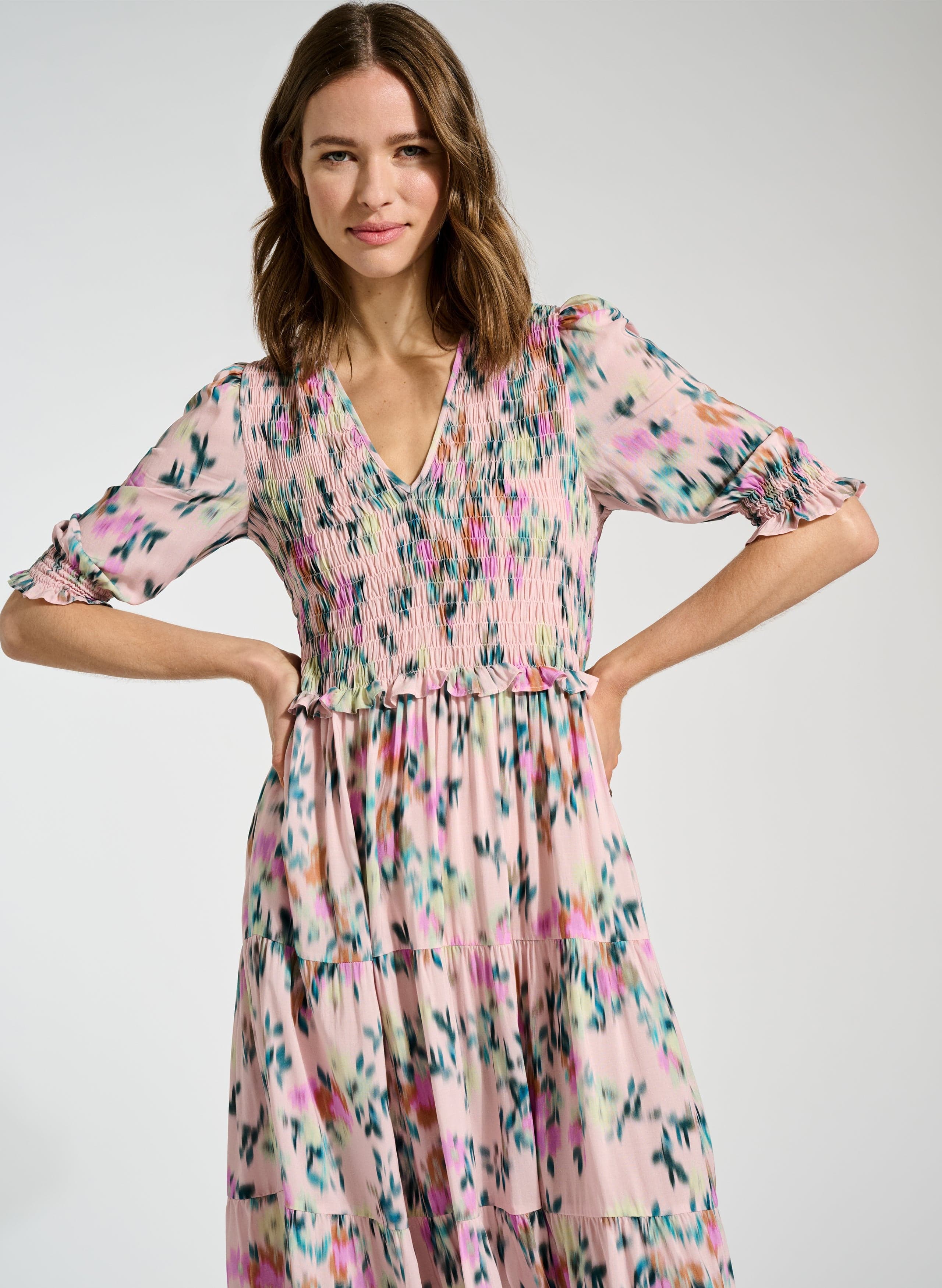 Florence LENZING™ ECOVERO™ Floral Dress for Women - Pink Summer Dress, Sustainable Viscose, Comfortable & Breathable - Perfect for Beach Vacations, Garden Parties & Casual Outings