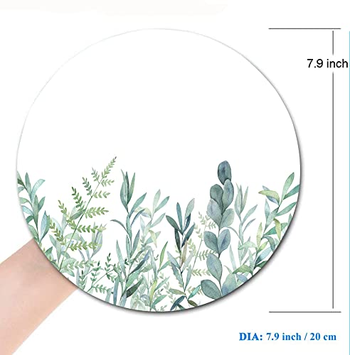 Premium Round Gaming Mouse Pad - Soft Green Grass Design with Non-Slip Rubber Base | Washable Lycra Cloth Surface | Perfect for Wireless Mice & Office Work | Ideal for Gamers, Graphic Designers & Home Office Use