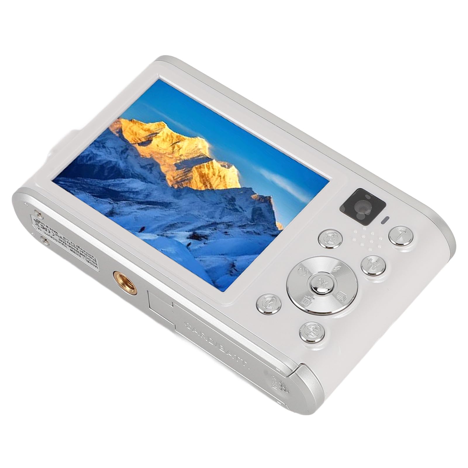 4K Compact Digital Camera with 2.8 Inch Screen - Perfect for Beginners & Students, Travel Photography & Vlogging (White)
