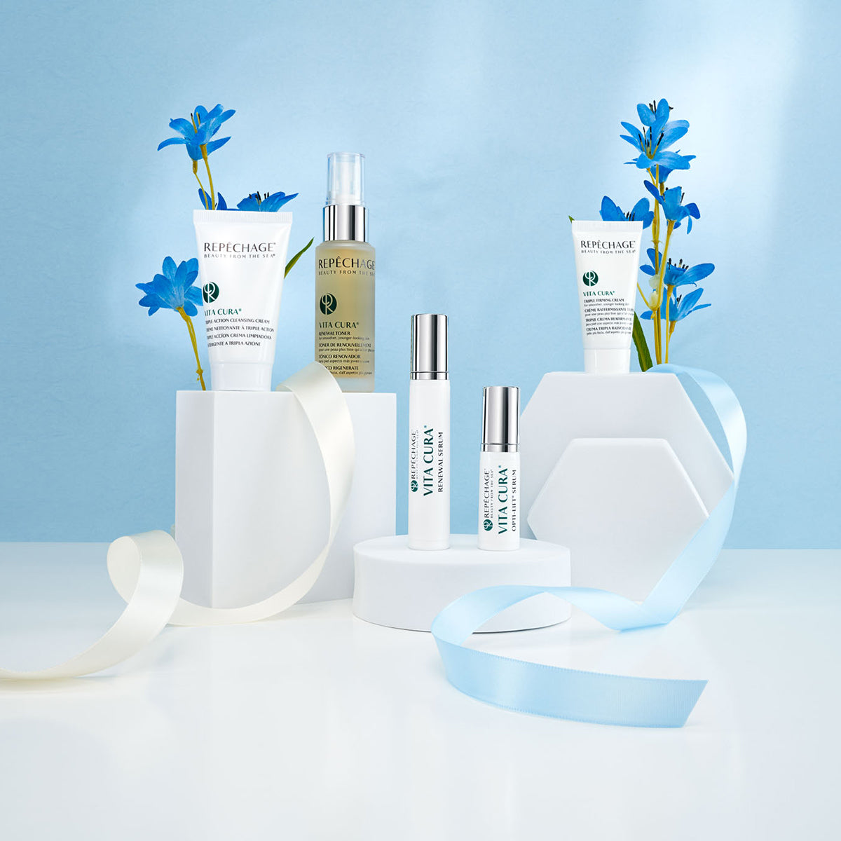 Vita Cura® Starter Collection - Essential Skincare Set for Daily Face Care & Hydration | Perfect for Morning & Night Routine, Travel & Gift Giving