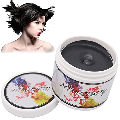 Black Temporary Hair Wax for Dark Curly Hair - Washable Hair Color & Styling Paint for Men, Women & Kids - Perfect for Parties, Cosplay & Halloween Costumes