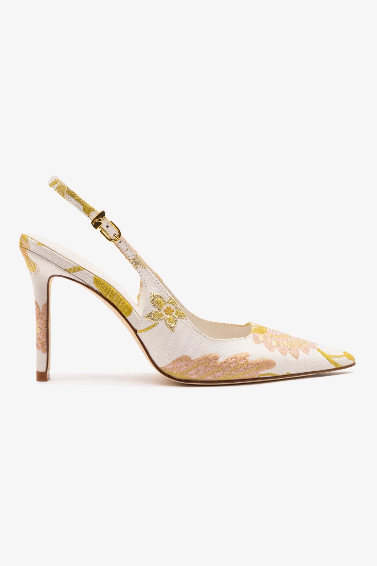 Larroudé x Markarian Kaitlan Pump in Yvette Floral Brocade - Elegant Women's Heels for Weddings, Parties & Special Occasions