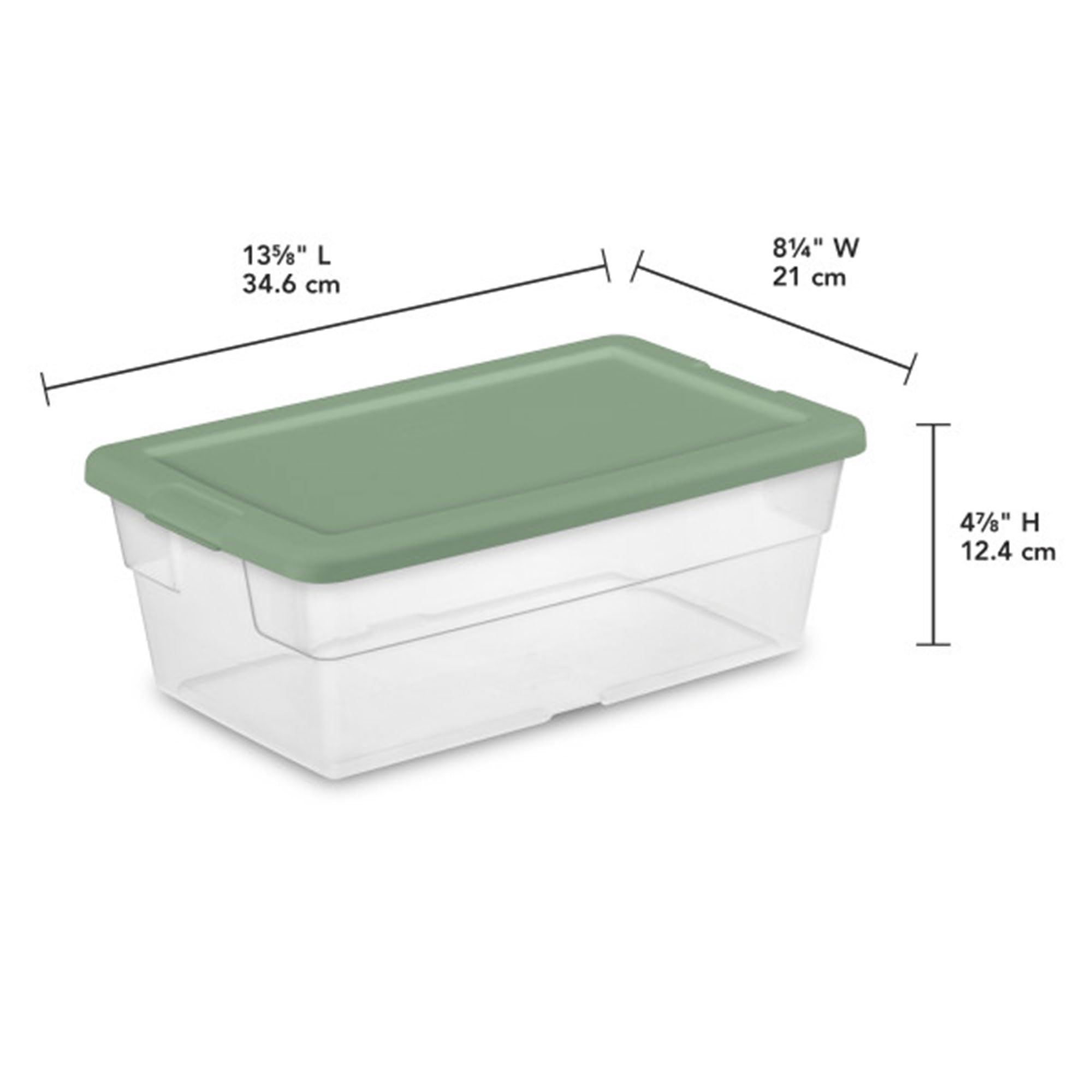 Sterilite 6 Quart Stackable Storage Bins with Handles - 30 Pack Space Saving Home Organization Containers in Crisp Green | Perfect for Pantry, Closet, Garage & Toy Storage