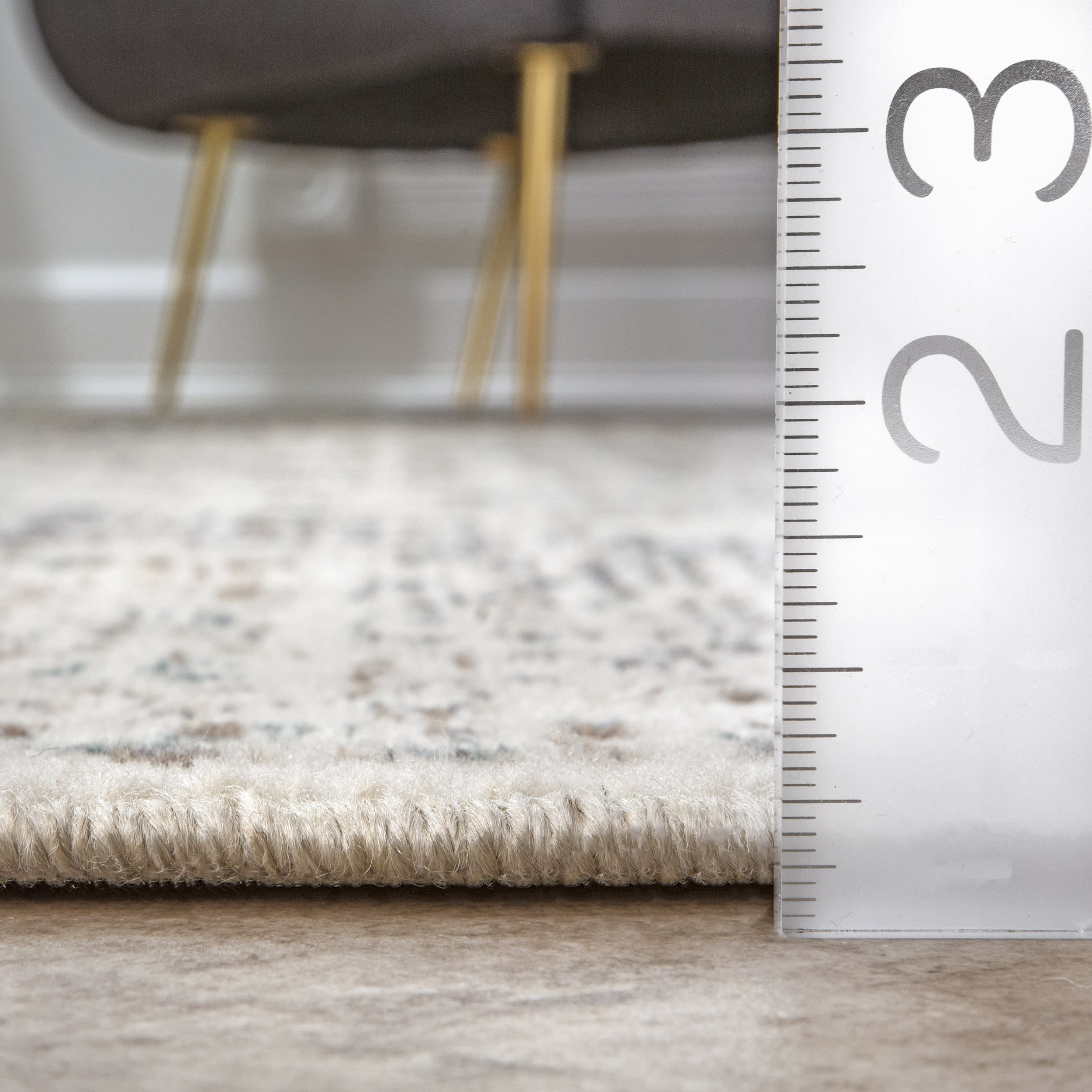 Coronet Medallion Area Rug - Cream Traditional Oriental Carpet for Living Room, Bedroom & Dining Room Decor