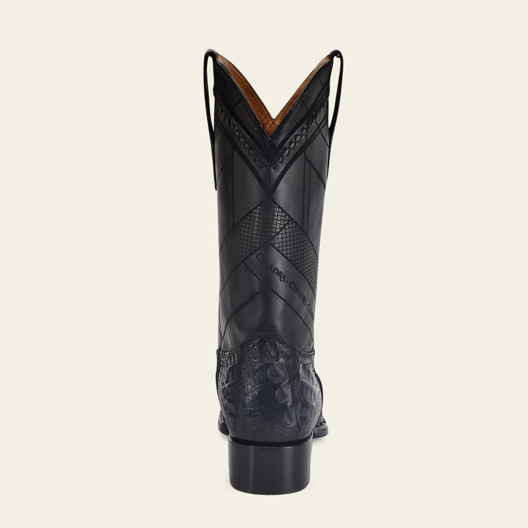 Men's Cuadra Blue Dress Cowboy Caiman Leather Boots - Western Style Rodeo & Party Footwear for Country Dance, Weddings & Night Out