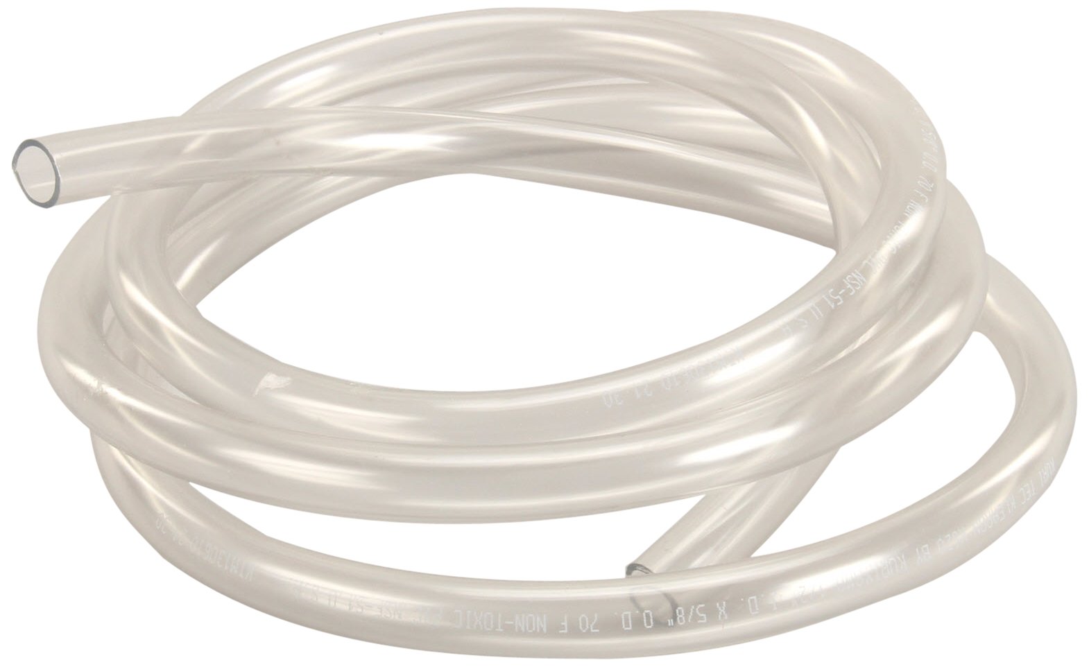 TRUE 882671 Clear Vinyl Water Hose - 50ft Flexible Garden Hose for Outdoor Use, Car Washing, Lawn Irrigation & Pool Filling