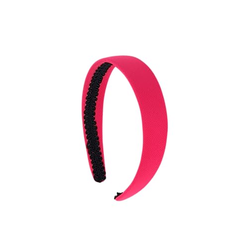 Motique 1 Inch Wide Fabric Headband for Women - Soft Stretch Hair Band for Workouts, Yoga & Everyday Wear (Hot Pink)