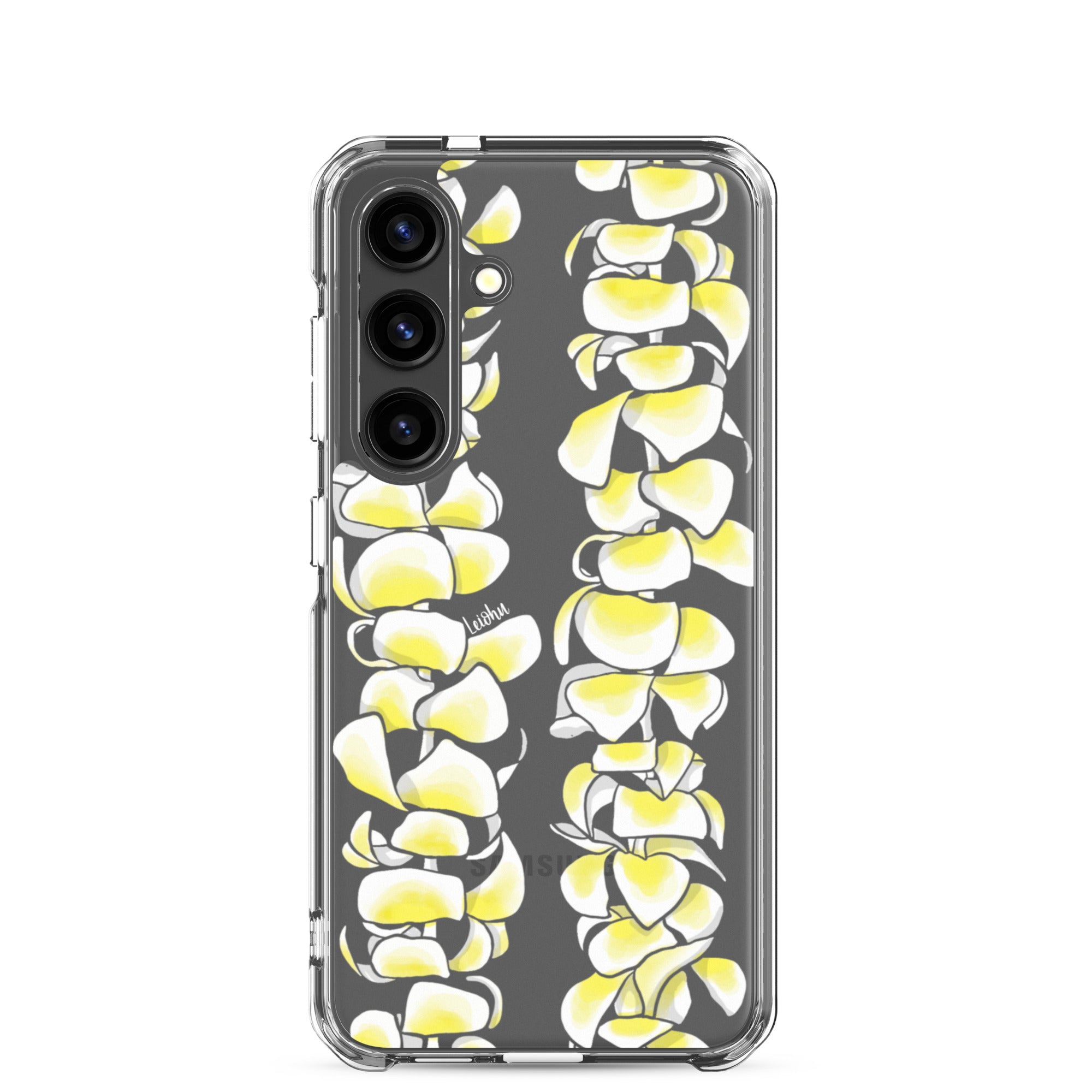 Plumeria Clear Phone Case for Samsung Galaxy - Slim Protective Cover for Everyday Use & Travel