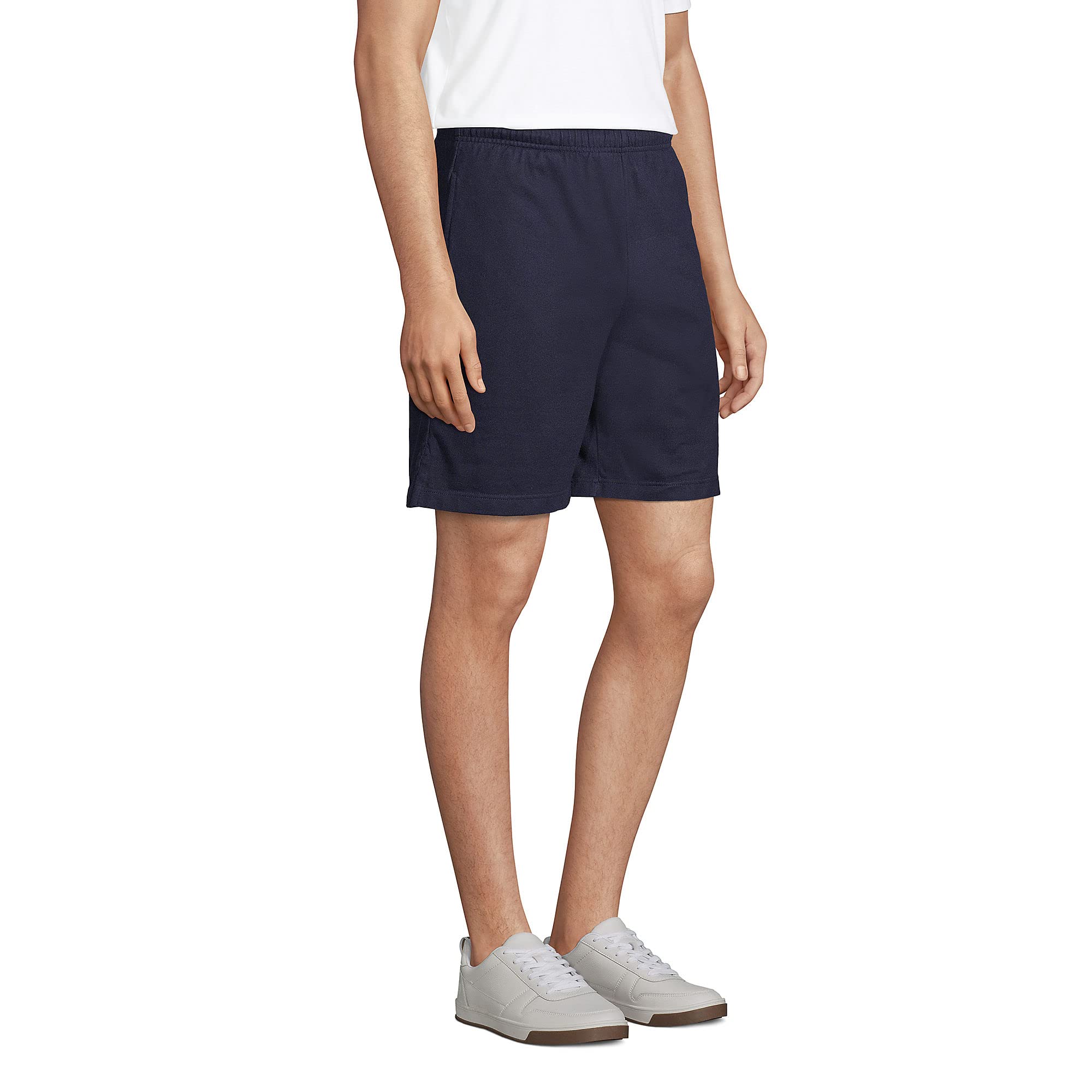 Lands' End Men's Jersey Knit Shorts - Comfortable Casual Shorts for Men, Breathable Summer Shorts with Elastic Waistband | Perfect for Beach, Gym, Lounge & Outdoor Activities