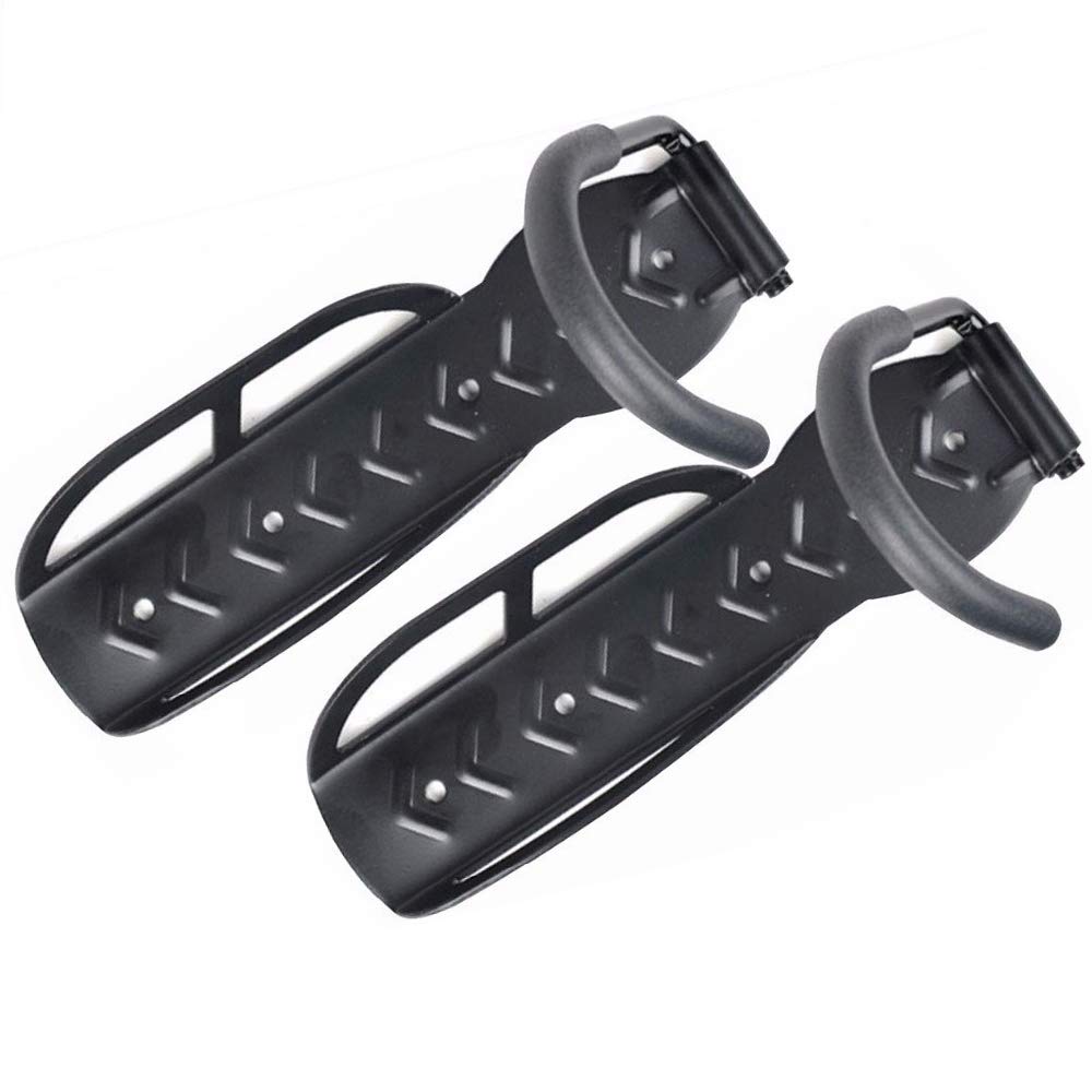 Stanz (TM) 2PCS Black MTB Road Mountain Bike Wall Mount Storage Rack Hanger Hook - Space Saving Bicycle Organizer for Garage, Shed or Apartment