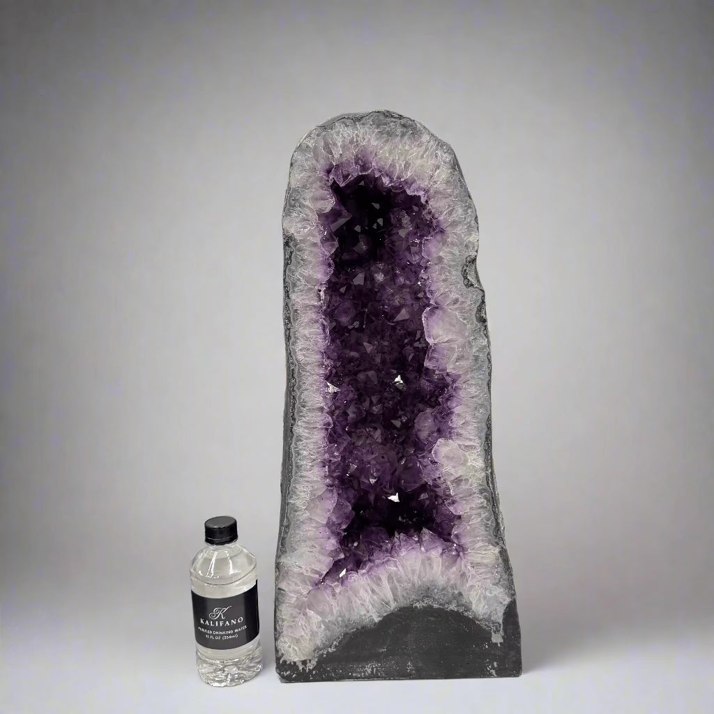 Natural Amethyst Geode Cathedral from Brazil - 20 to 52 lbs - Large Healing Crystal for Home Decor, Meditation & Spiritual Gifts