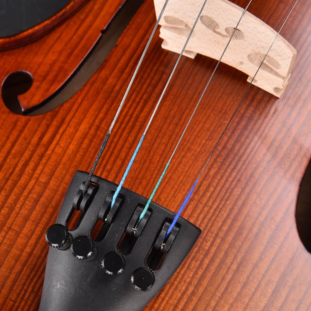 Premium Violin Bridge & Ball End Strings Set (GDAE) - Professional Quality for Classical & Folk Music Performance, Practice & Studio Recording