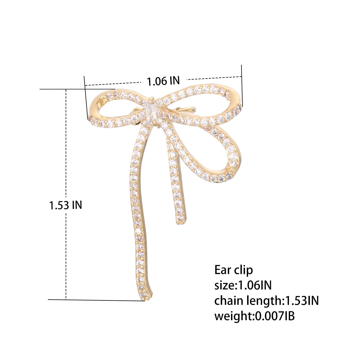 Vercret Gold Cuff Earrings for Women - Adjustable Cartilage Ear Cuff with CZ Stones, No Piercing Wrap Around Ear Clip | Perfect for Parties, Weddings & Everyday Wear