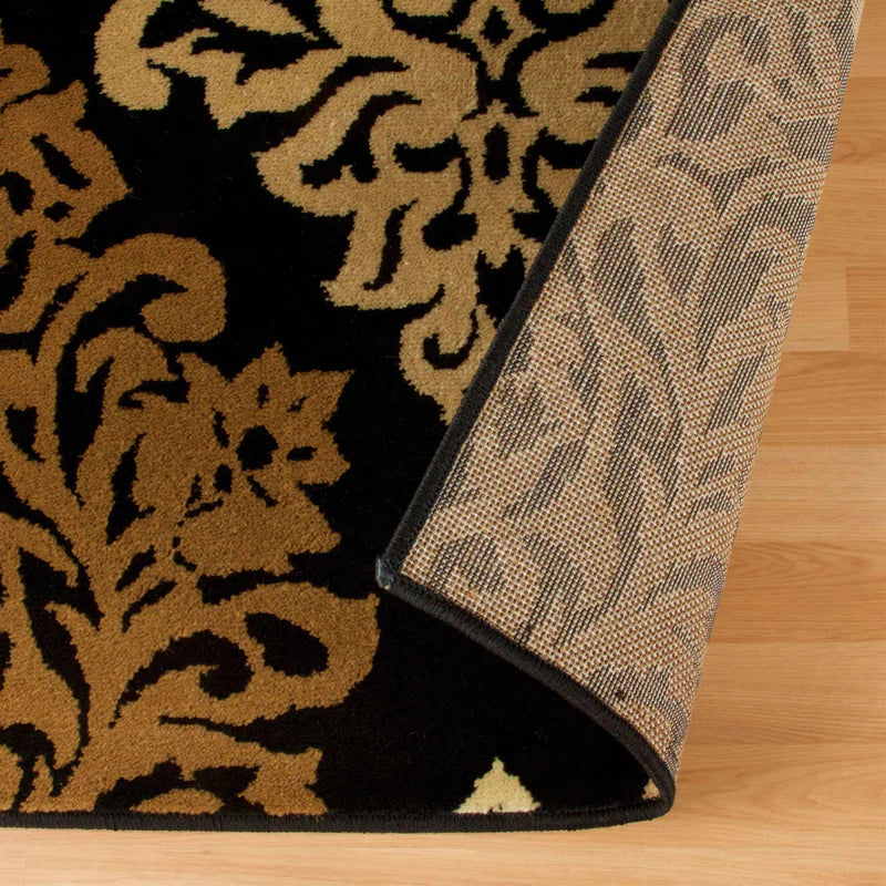 Danvers Contemporary Floral Damask Indoor Area Rug - Soft Non-Slip Living Room Carpet for Bedroom, Dining Room & Home Decor