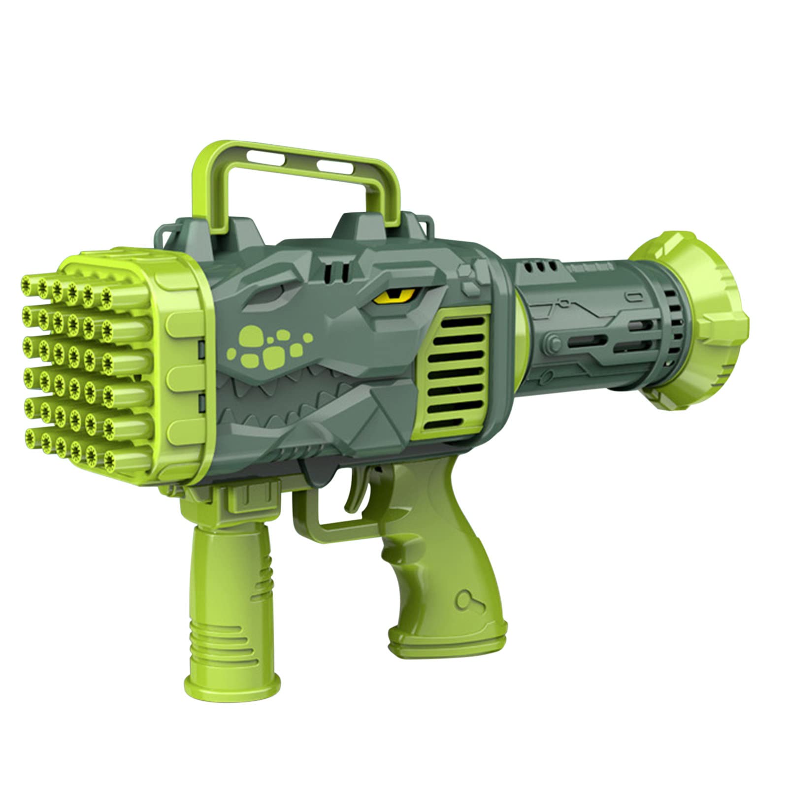 32 Hole Bubble Blaster Gun with Colorful LED Lights - Automatic Electric Bubble Machine for Kids Parties, Outdoor Events & Backyard Fun - Upgrade Bubble Maker Toy (Green/Light)