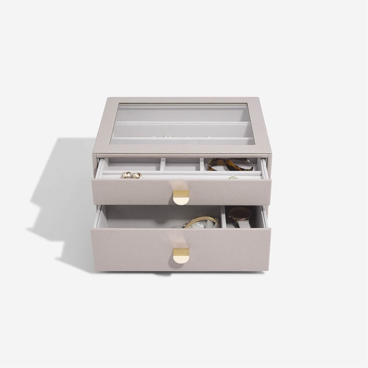 Classic 2-Piece Drawer Box Set in Taupe or Blush - Perfect for Bedroom Storage & Home Organization