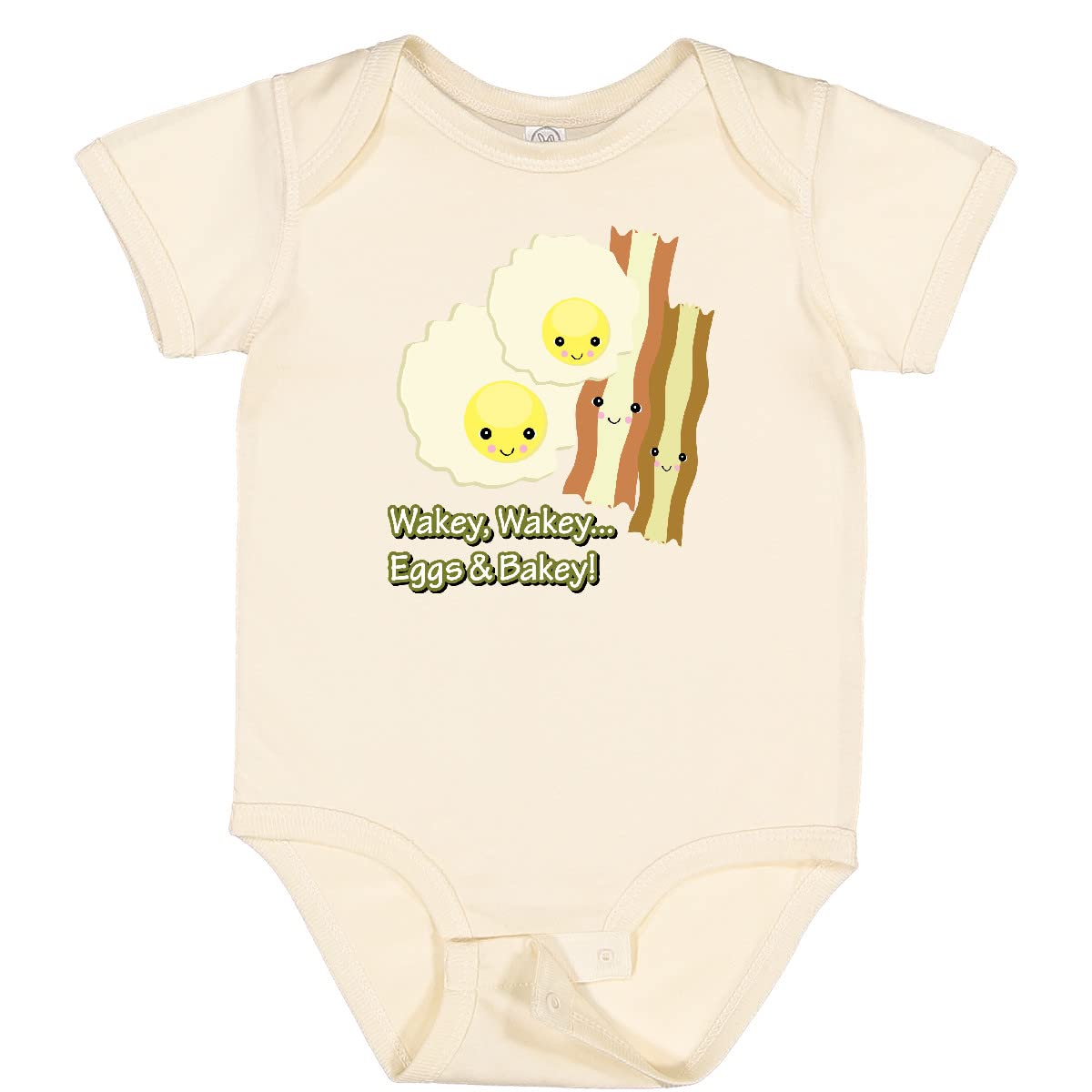 Cute Kawaii Wakey Wakey Eggs N Bakey Baby Bodysuit - Perfect for Playtime & Photos