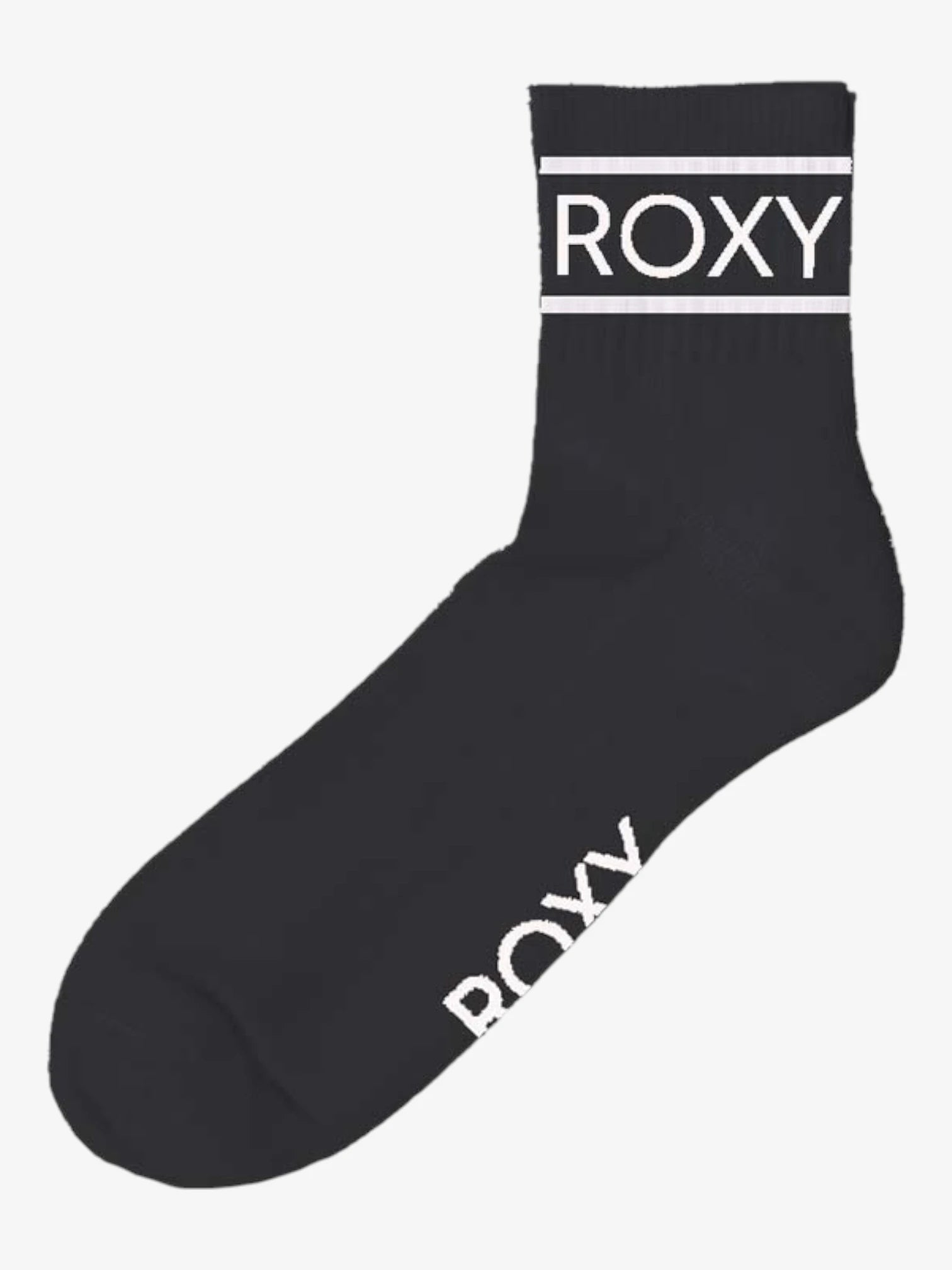 Roxy 2-Pack Shorty Crew Socks - Black & White for Women | Comfortable & Stylish for Everyday Wear, Sports, and Casual Outfits