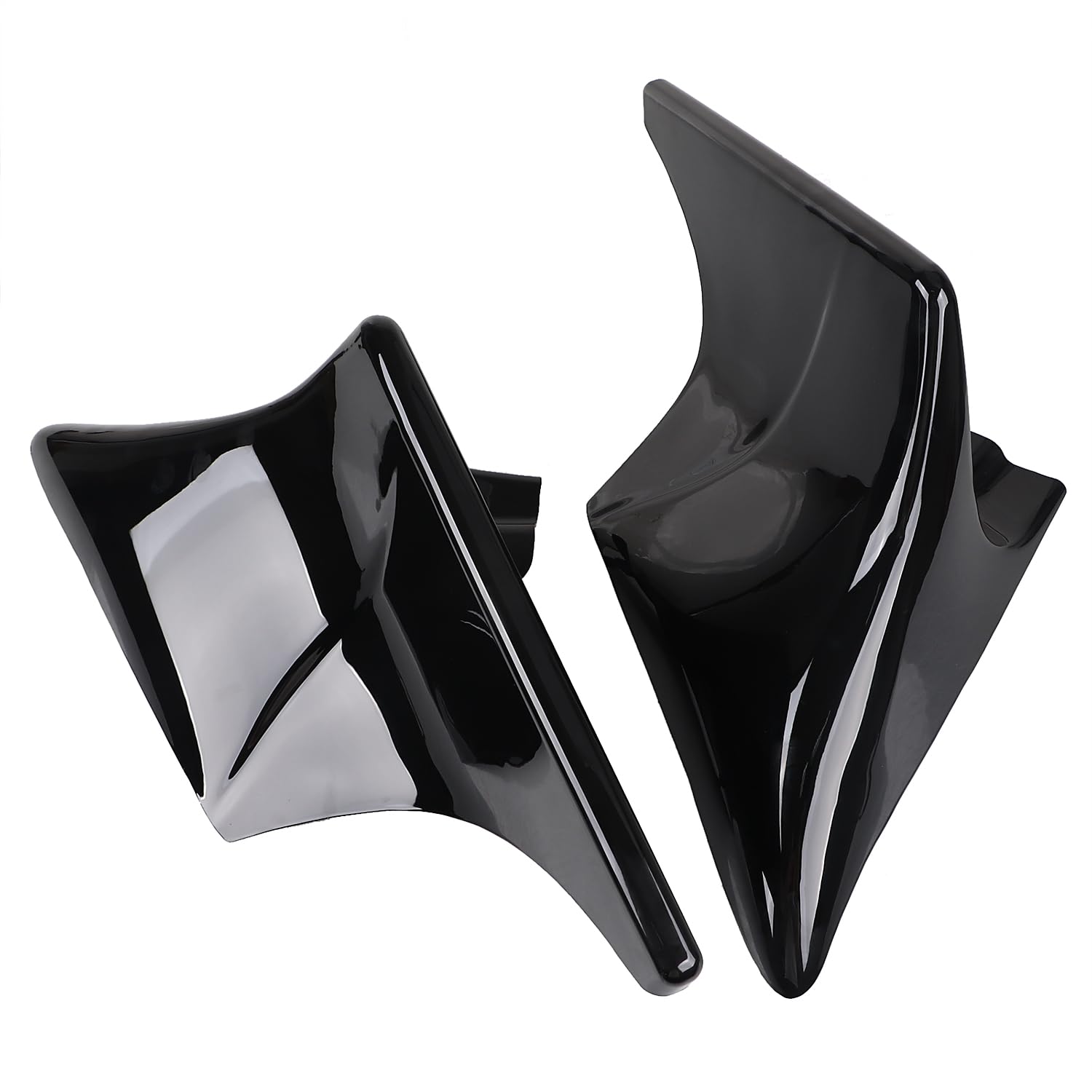 Vivid Black ABS Extended Side Covers & Stretched Side Panels for Harley Touring Models (Street Glide/Road King/Electra Glide Ultra Classic FLH/T/FLHR 1997-2007) - Motorcycle Customization & Protection Accessories for Long Rides & Show Bikes